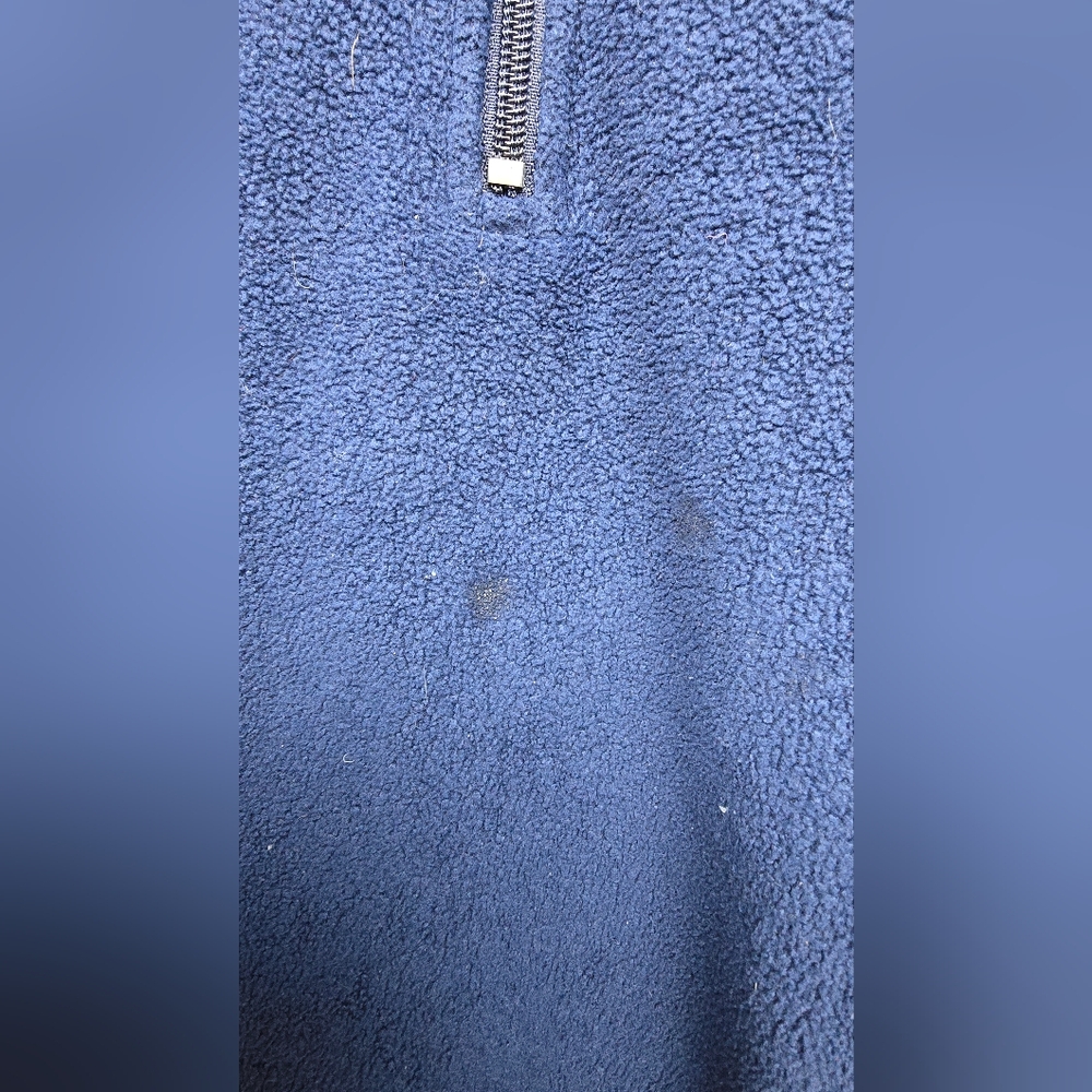 VTG Nautica Competition 1990'S Men's Quarter Zip Fleece Size Large Blue Orange - Picture 6 of 16